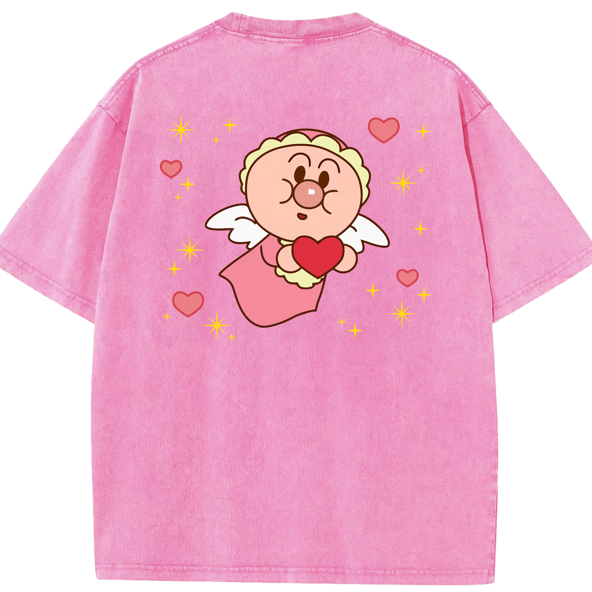 （画像用） アンパンマン Anpanman 綿100% ヴィンテージ風 半袖Tシャツ（背面プリント）
